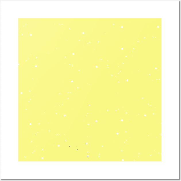 Yellow and White Speckled Pattern Wall Art by speckled